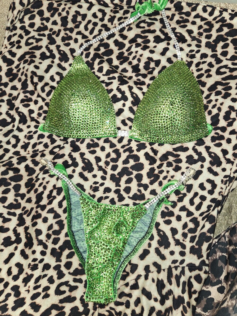 Lime Green NPC OCB Competition Bikini